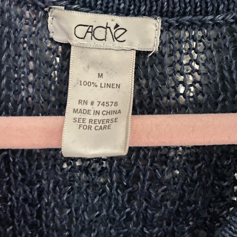 Cache Linen Knitted Crop Top - image 4